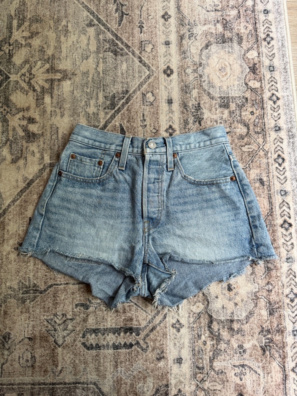 Levi Denim High-Waist Cutoff Shorts